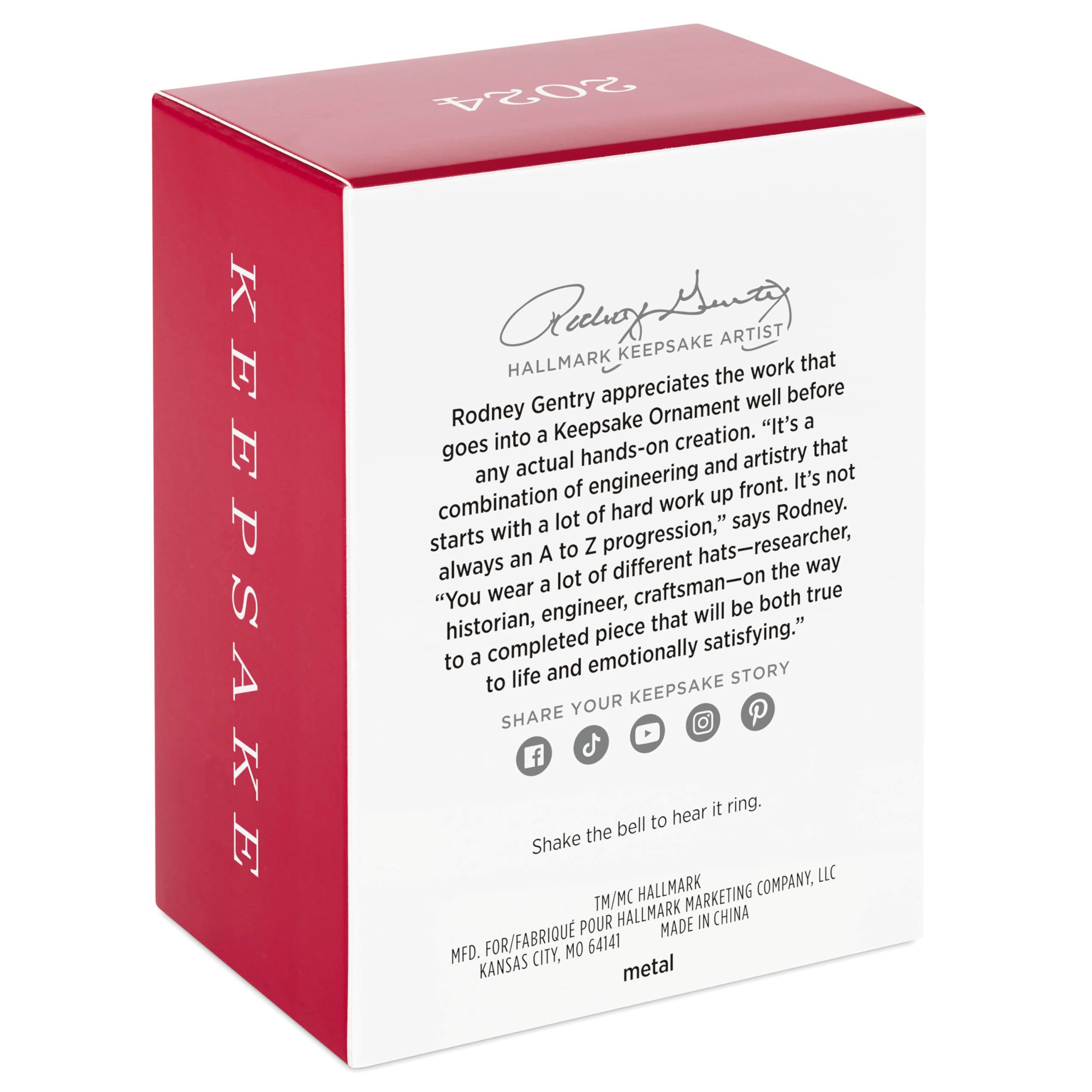 Hallmark Keepsake Christmas Ornament 2024, The Polar Express 20th Anniversary Santa's Sleigh Bell 2024, Metal, Christmas Movie Gifts