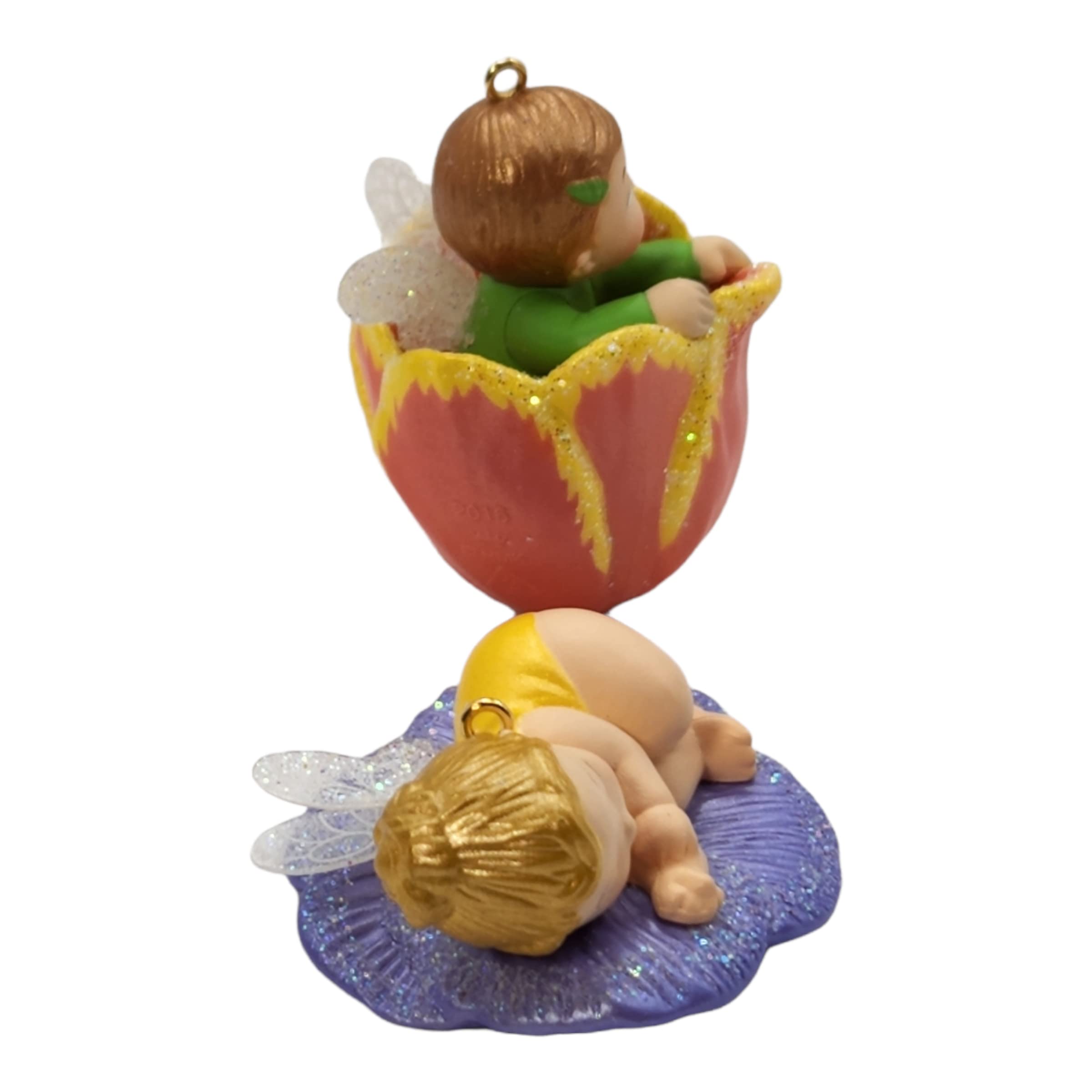 Hallmark Keepsake Ornament Pansy and Tulip Baby Fairy Messenger Series 2 Piece