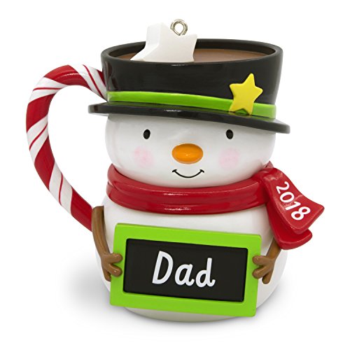 Hallmark Keepsake Christmas Ornament 2018 Year Dated, Dad Snowman Mug