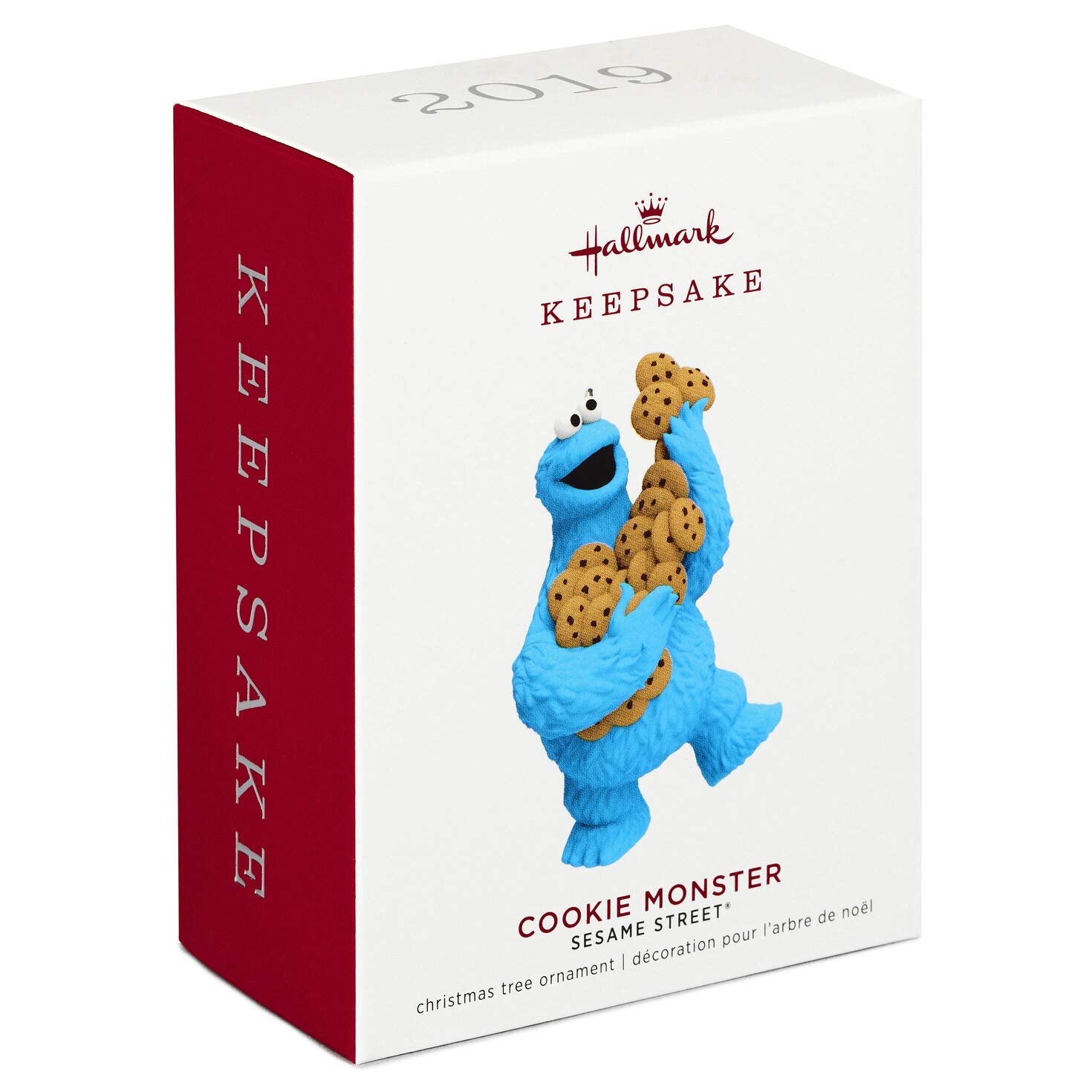 Hallmark Keepsake Christmas Ornament,Plastic 2019 Year Dated Sesame Street Cookie Monster