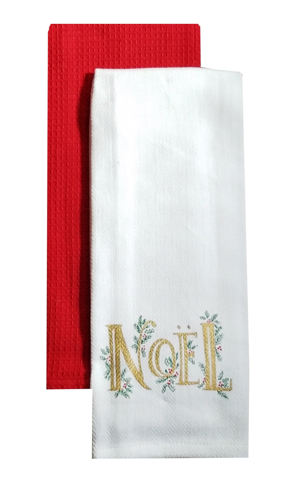 "Merry Christmas" Nidico Red Truck Kitchen Towels Holiday Collection 2 Pack