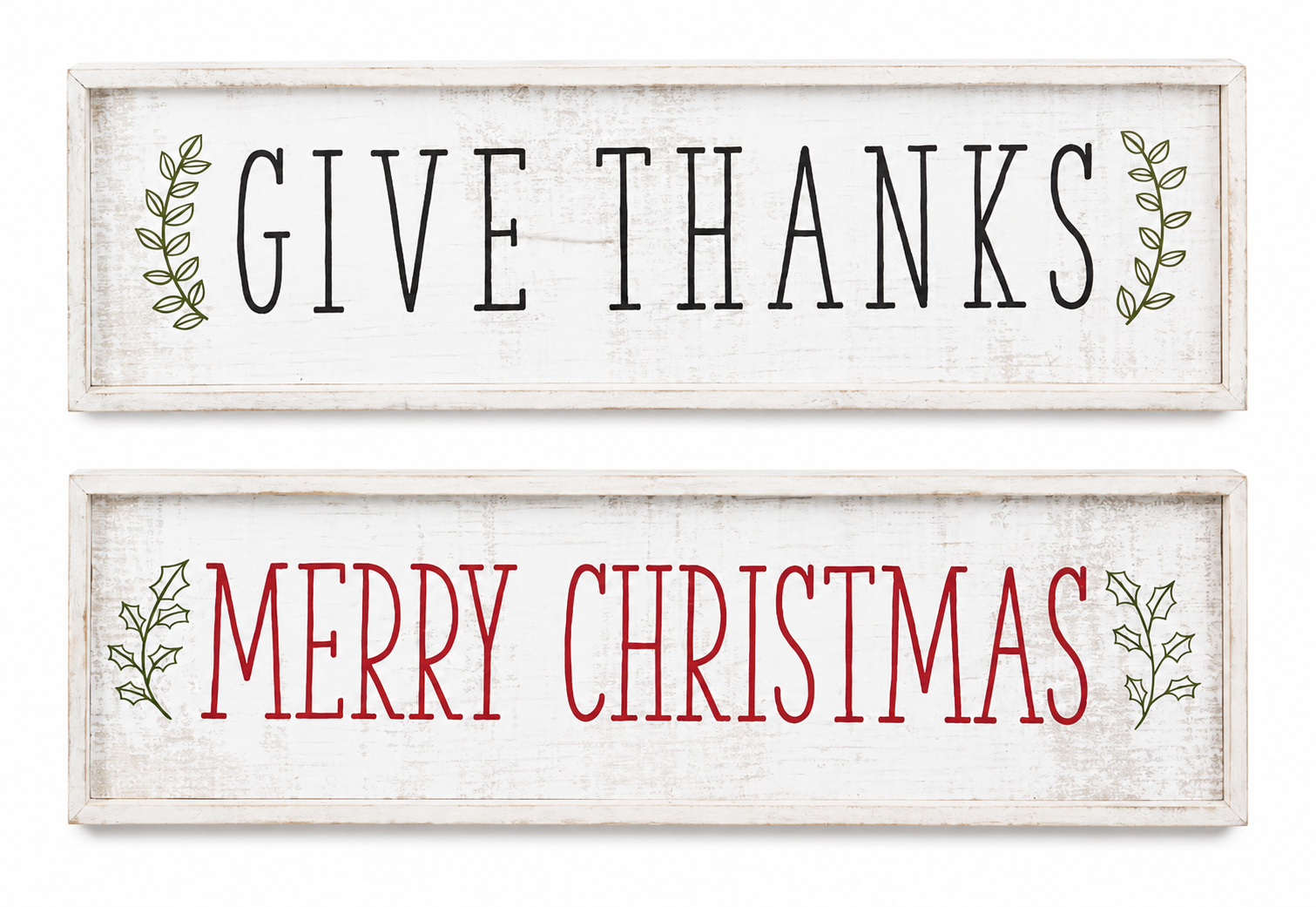 Transpac Multicolor Reversible Harvest & Christmas Block Decor