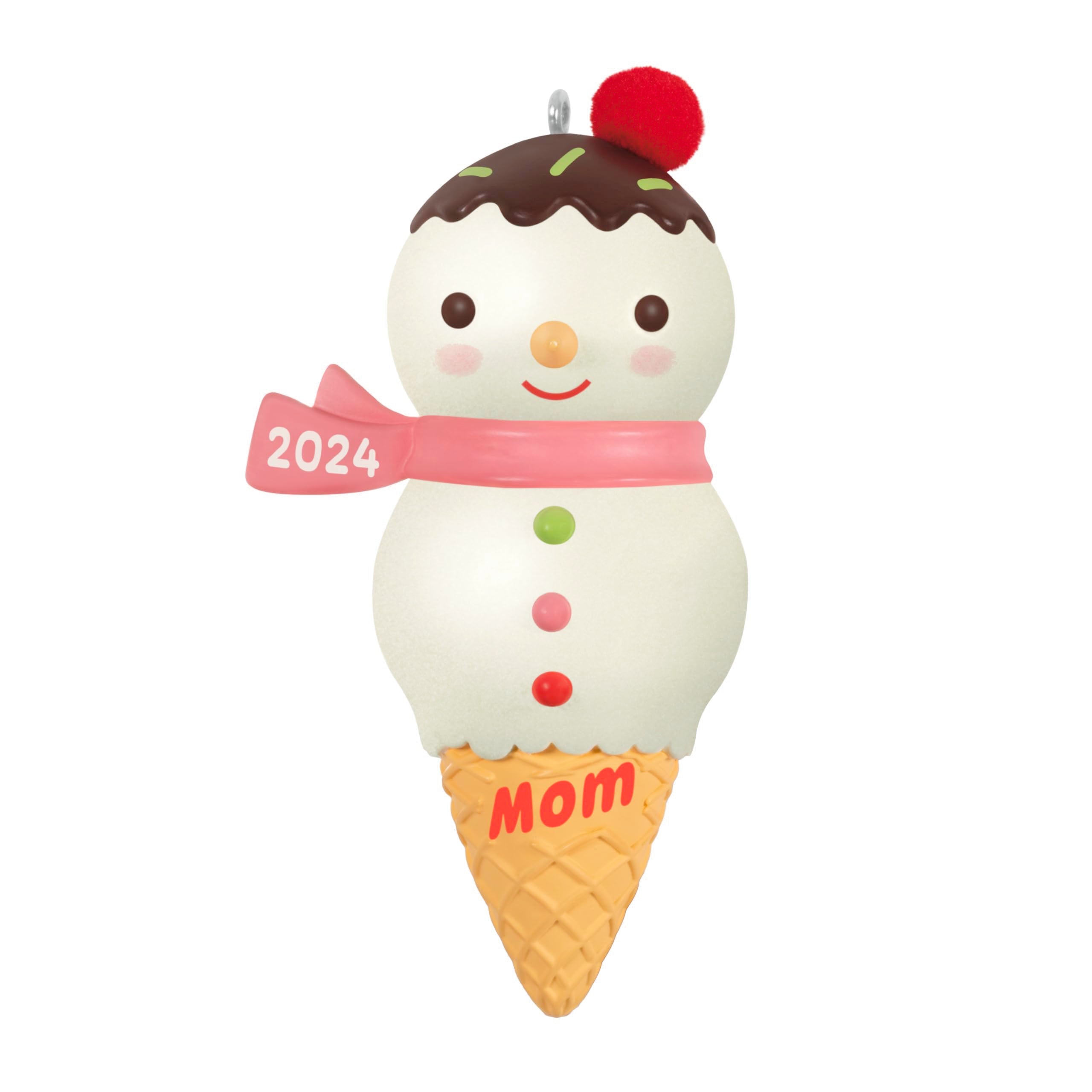 Hallmark Keepsake Christmas Ornament 2024, Mom Snowman Ice Cream Cone 2024, Gifts for Moms