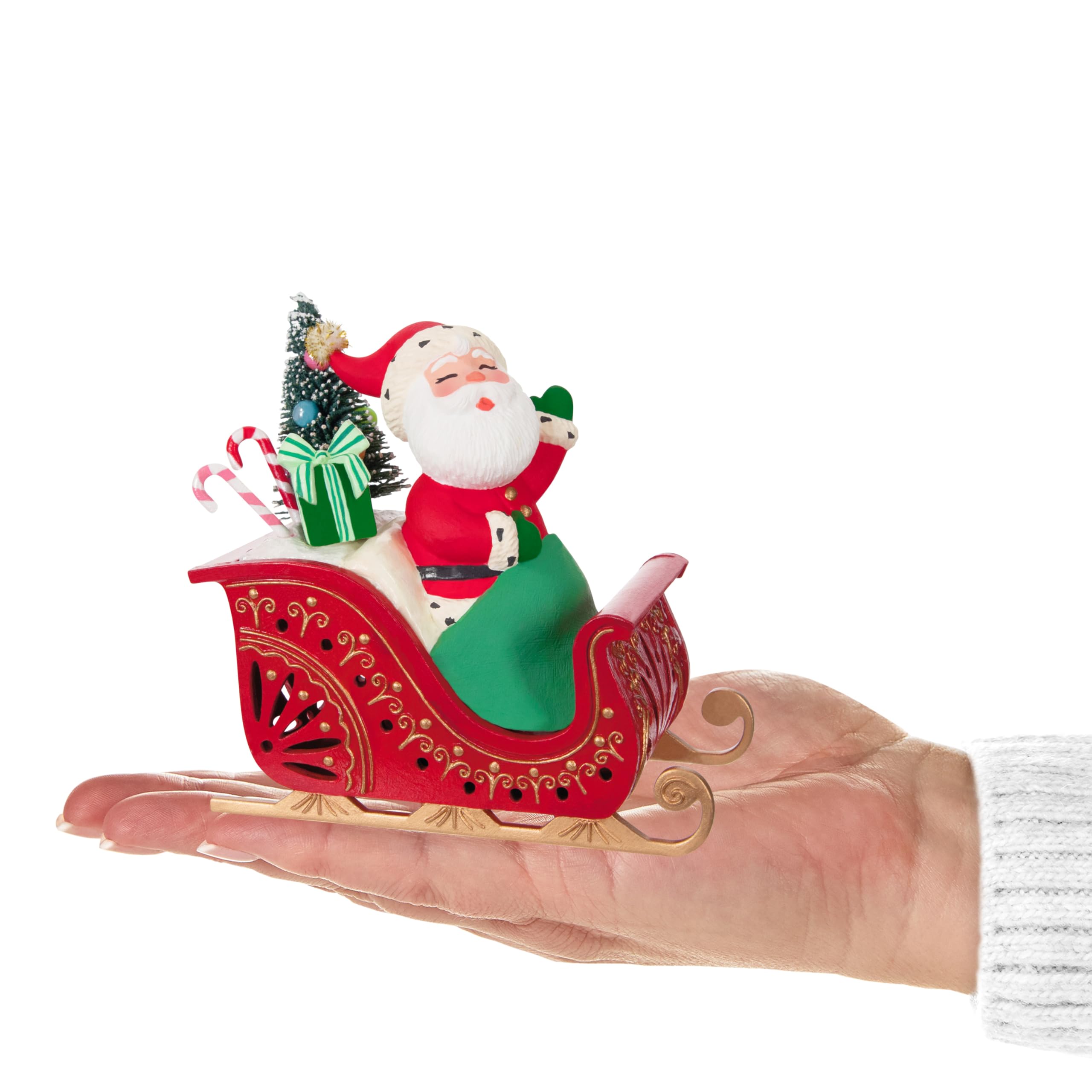 Hallmark Keepsake 18.75" Miniature Christmas Tree, Silver and White Pre-Lit, Gifts for Christmas Lovers