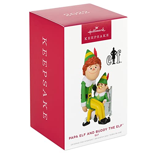 Hallmark Keepsake Christmas Ornament 2022, Papa Elf and Buddy The Elf