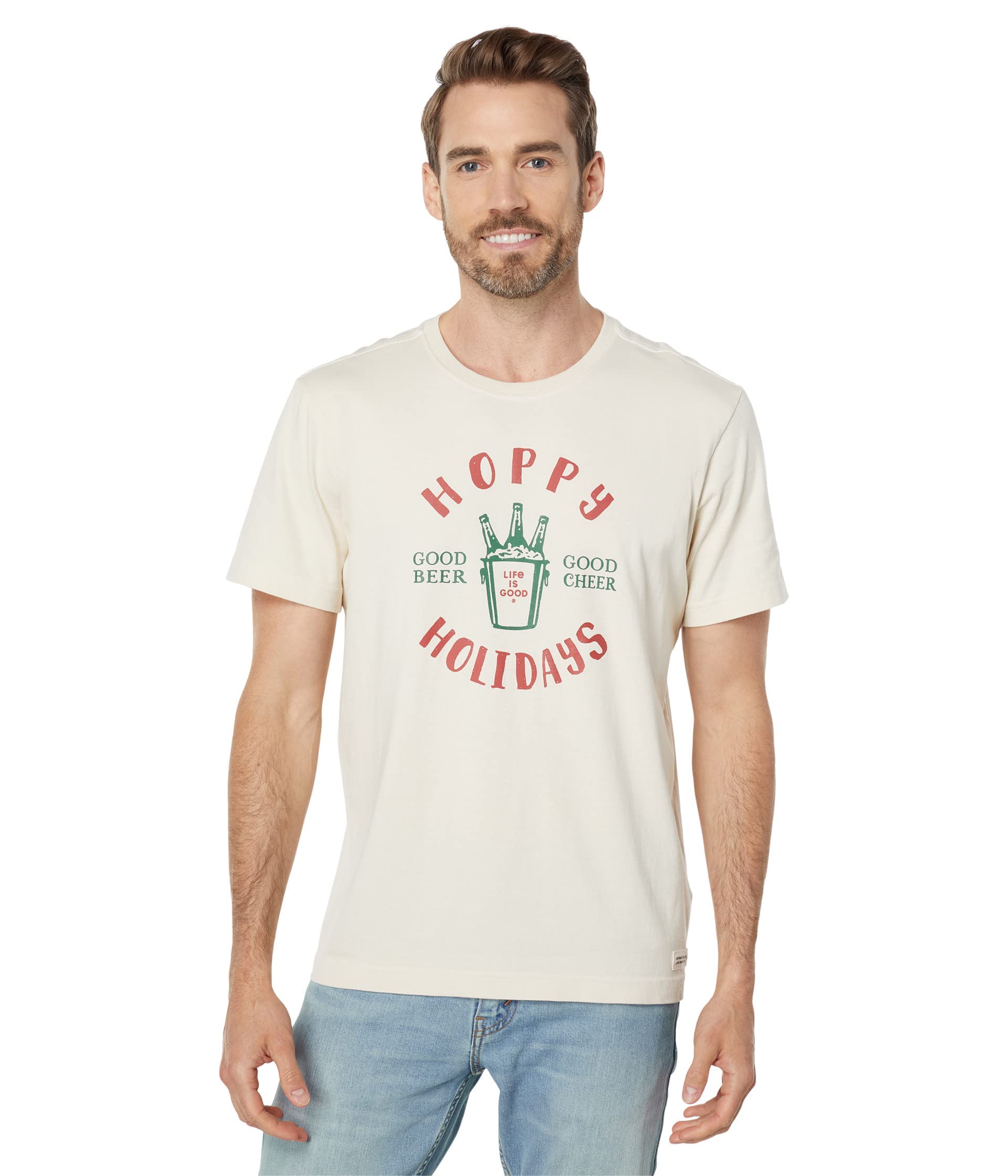 Men's Hoppy Holidays Beer Cheer Crusher Tee - Mens M