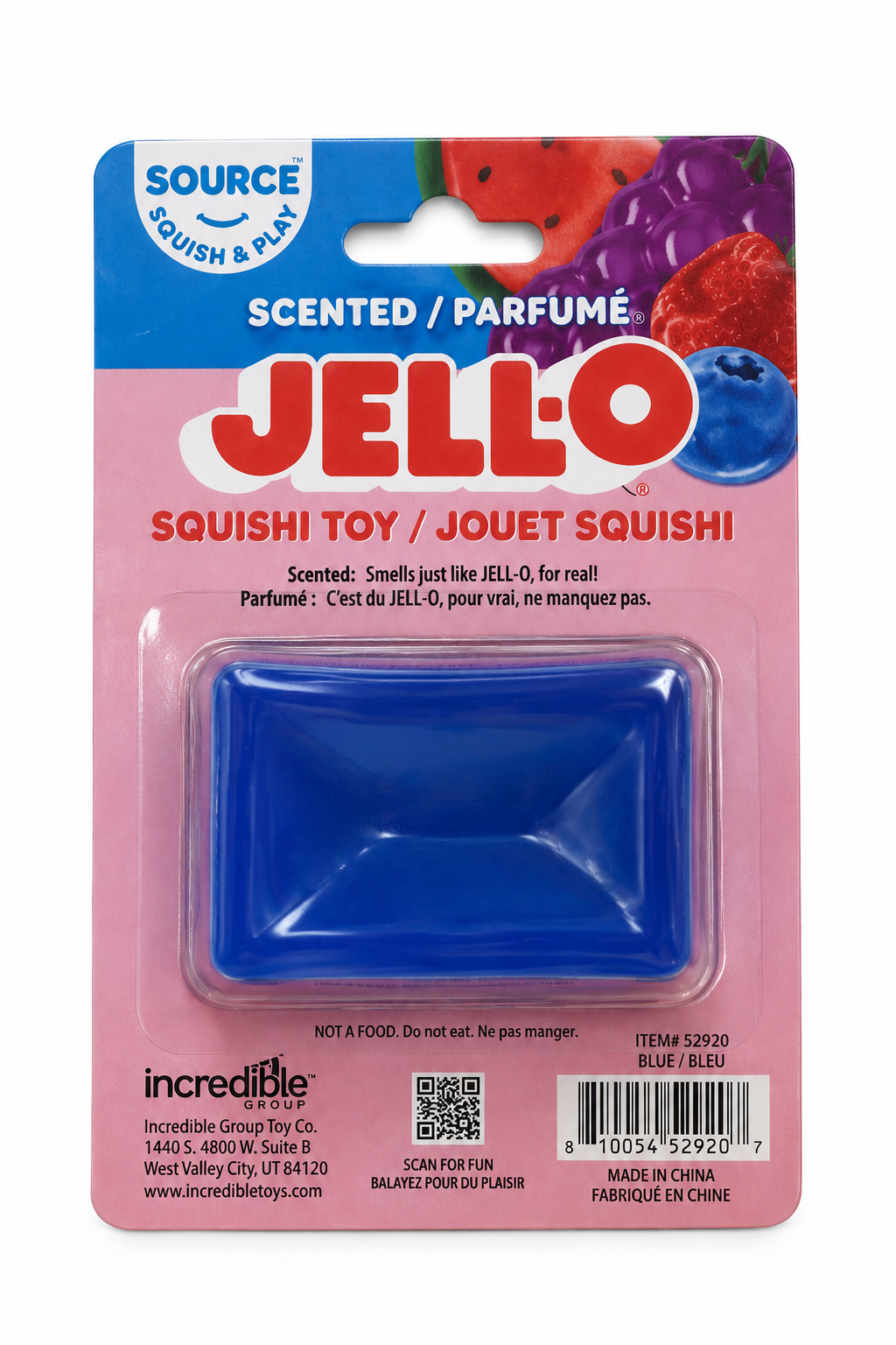 Jell-O Blue Berry Scented Mold Gel Squishy Toy