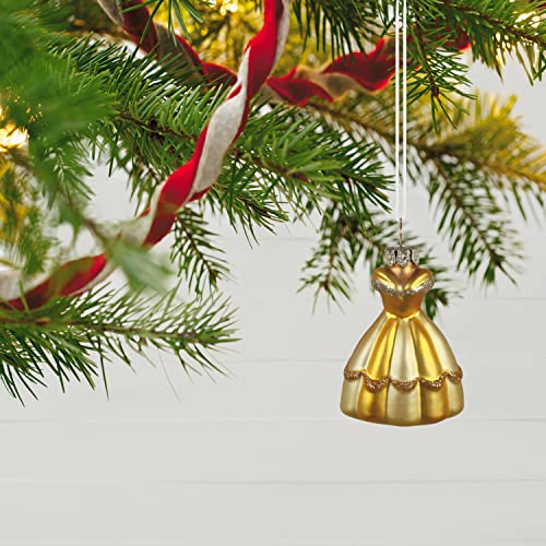 Hallmark Keepsake Christmas Ornament 2022, Disney Princess Fit for a Princess, Glass Set of 6