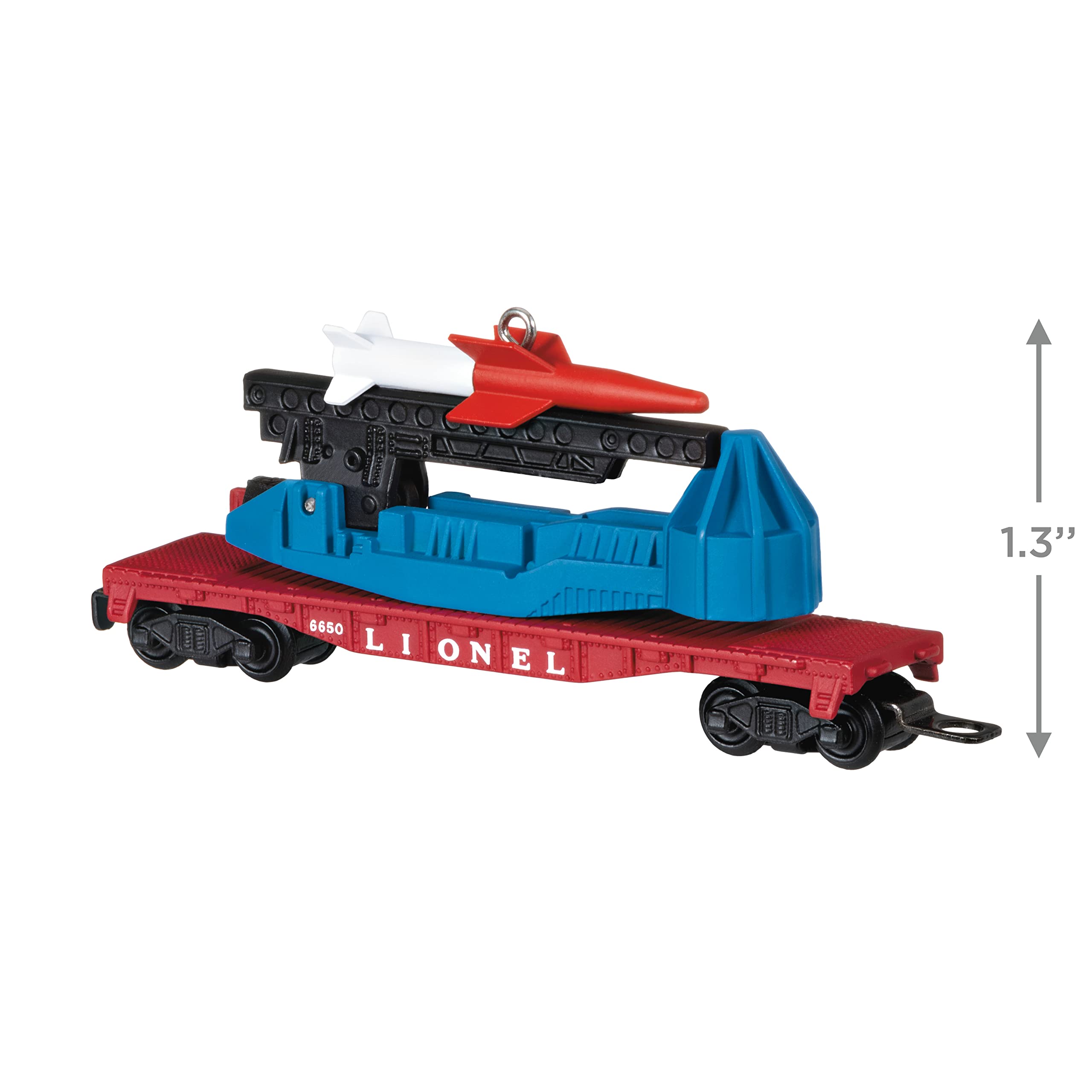 Hallmark Keepsake Christmas Ornament 2022, Lionel 6650 Missile Car, Metal Train Ornament