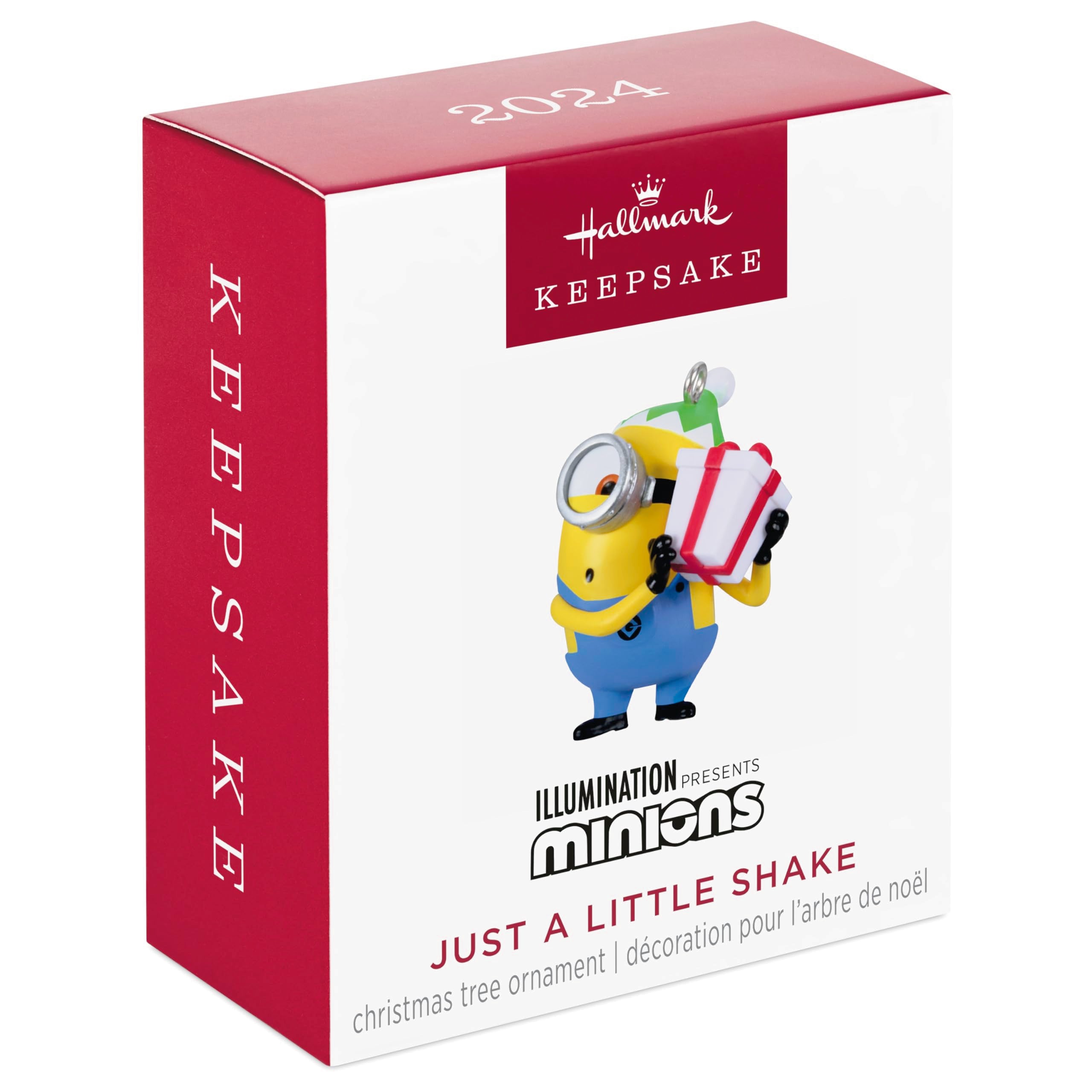 Hallmark Keepsake 1" Mini Christmas Ornament 2024, Minions Just a Little Shake, Movie Gifts
