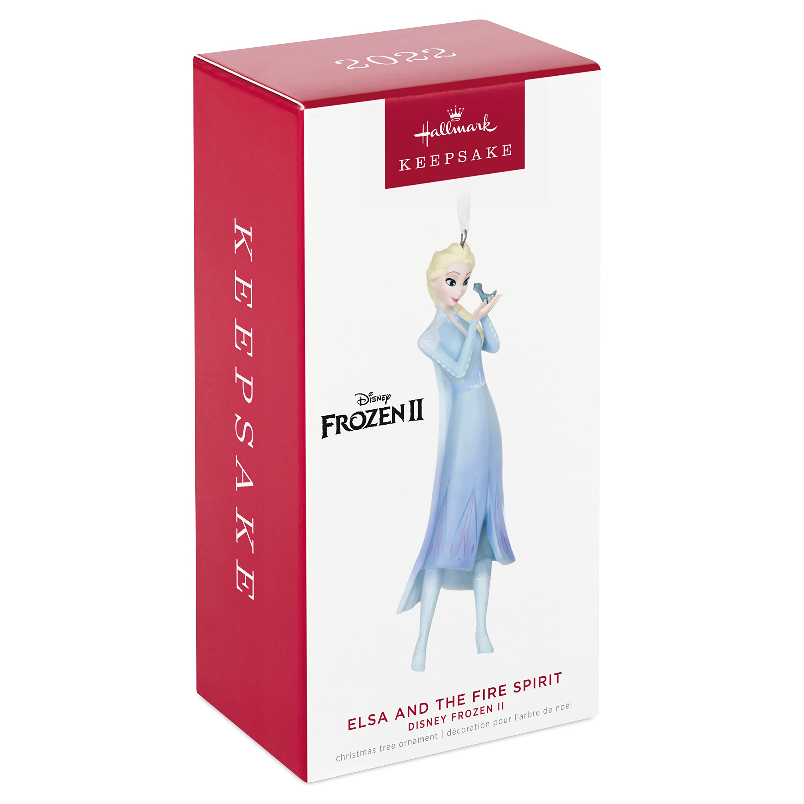 Hallmark Keepsake Christmas Ornament 2022, Disney Frozen 2 Elsa and The Fire Spirit, Porcelain