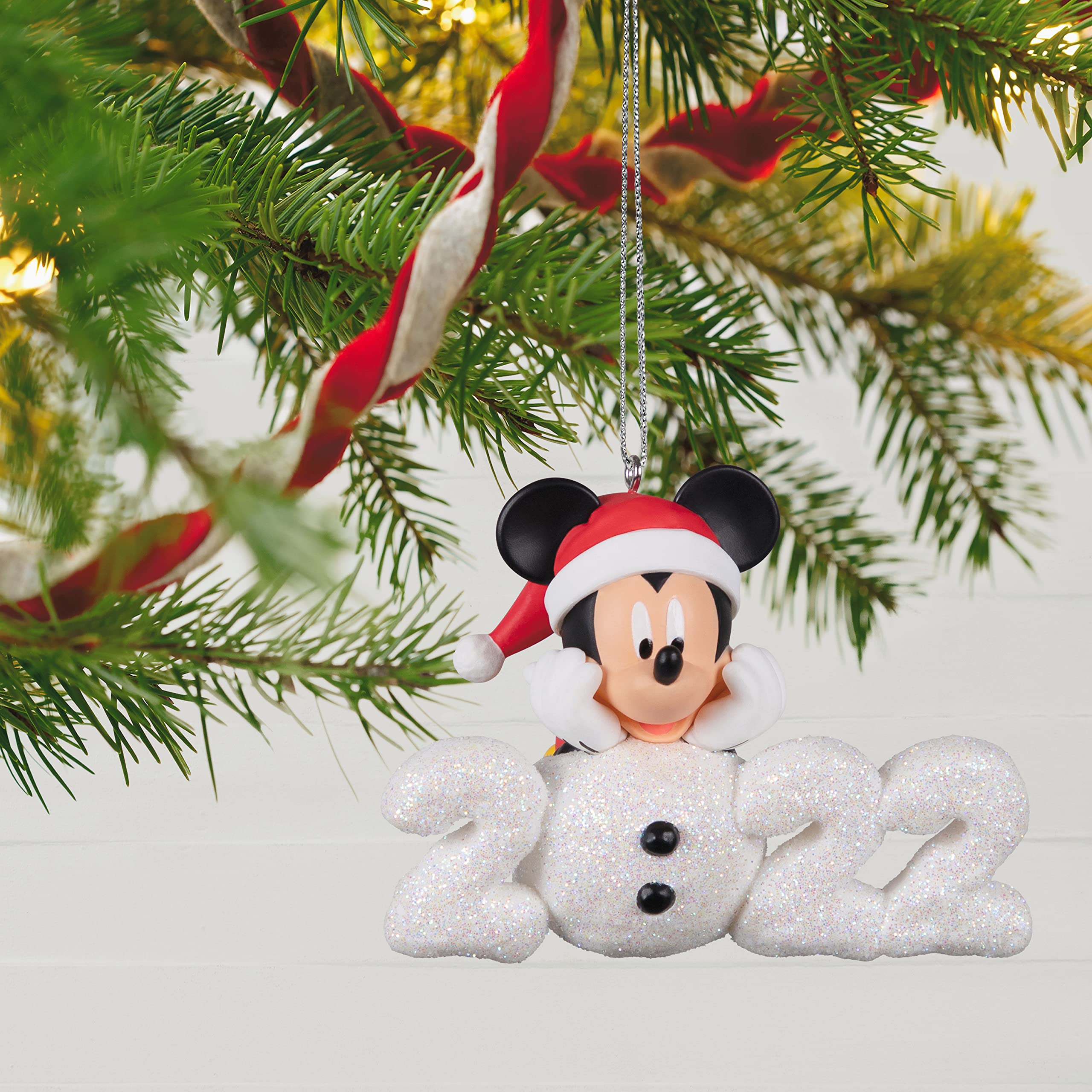 Hallmark Keepsake Christmas Ornament 2022, Disney Mickey Mouse A Year of Disney Magic