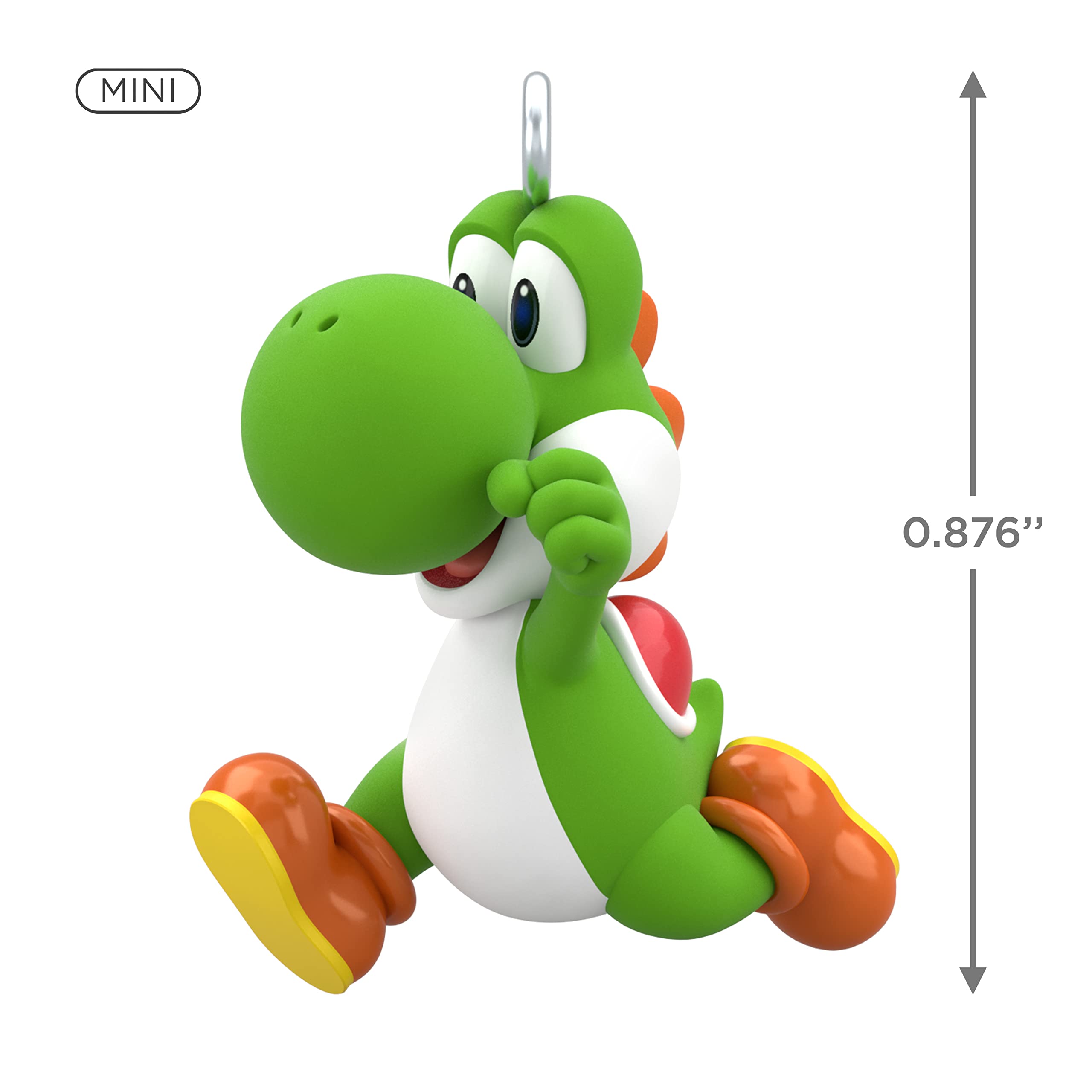 Hallmark Keepsake 0.87" Miniature Plastic, Christmas Ornament 2022, Nintendo Super Mario Yoshi, Mini