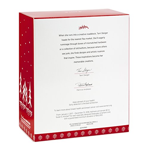 Hallmark Keepsake 2017 Strength Within Porcelain Angel Christmas Ornament Benefiting Susan G. Komen