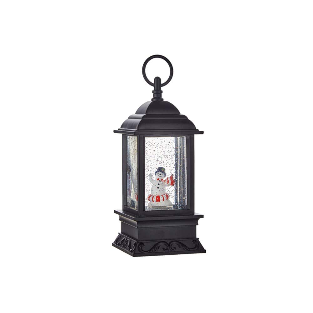 RAZ Imports 9.5" Lighted Animated Snowman in Pool Tube Water Lantern