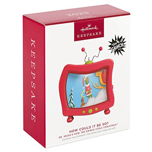 Hallmark Keepsake Christmas Ornament 2023, Dr. Seuss's How the Grinch Stole Christmas! How Could It Be So? With Light and Sound, Gifts for Grinch Fans