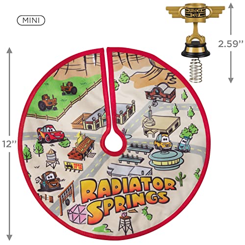 Hallmark Keepsake 2022, Miniature Disney/Pixar Cars Radiator Springs Tree Topper and Christmas Tree Skirt Set