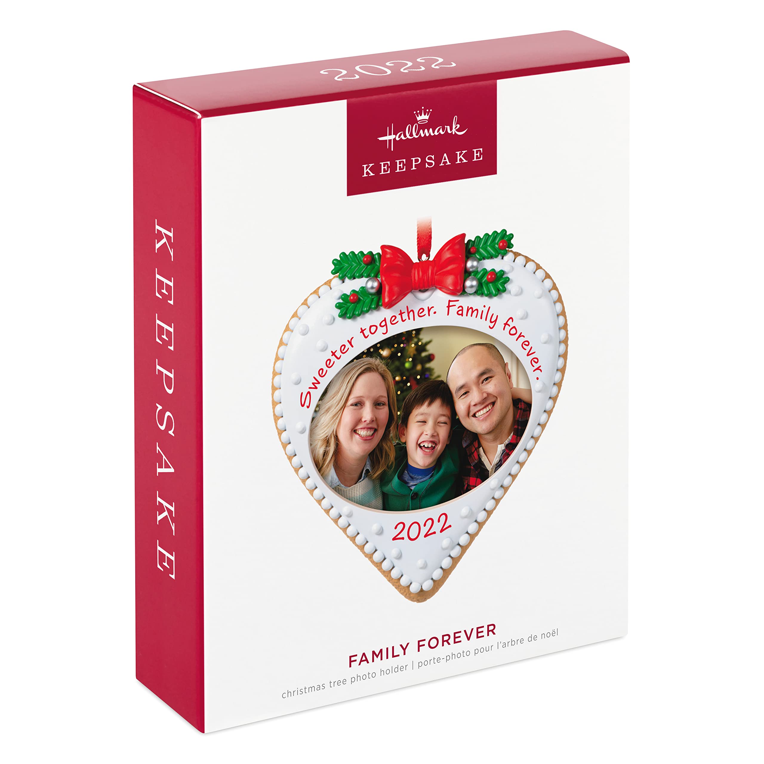 Hallmark Keepsake Christmas Ornament 2022 Year-Dated, Family Forever Cookie Photo Frame,Plastic