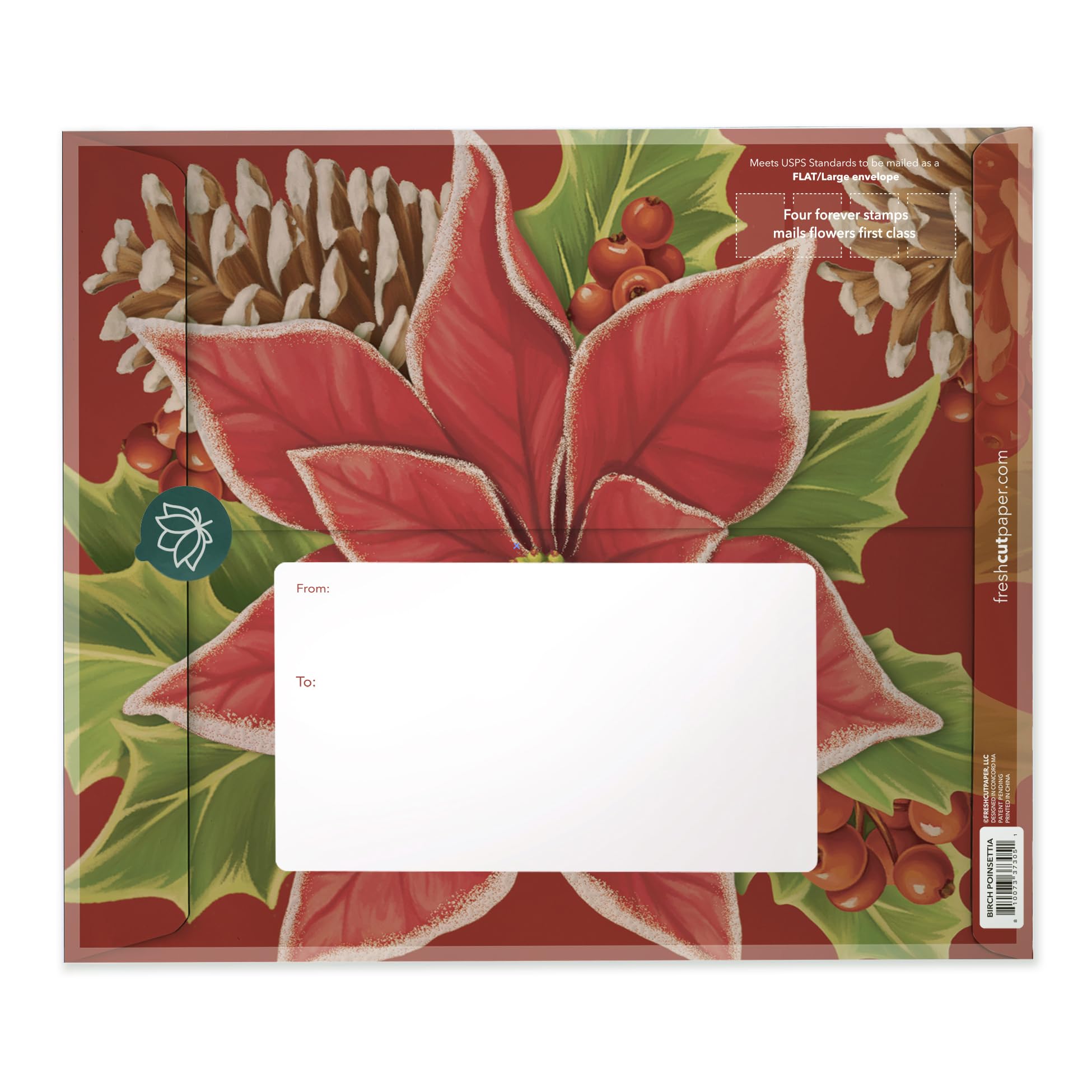 Birch Pot Poinsettia