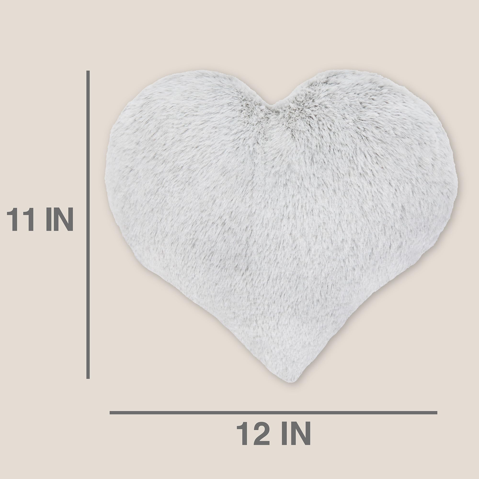 Warm Pals Gray Heart Plush Microwavable Weighted Lavender Scented Pillow NWT