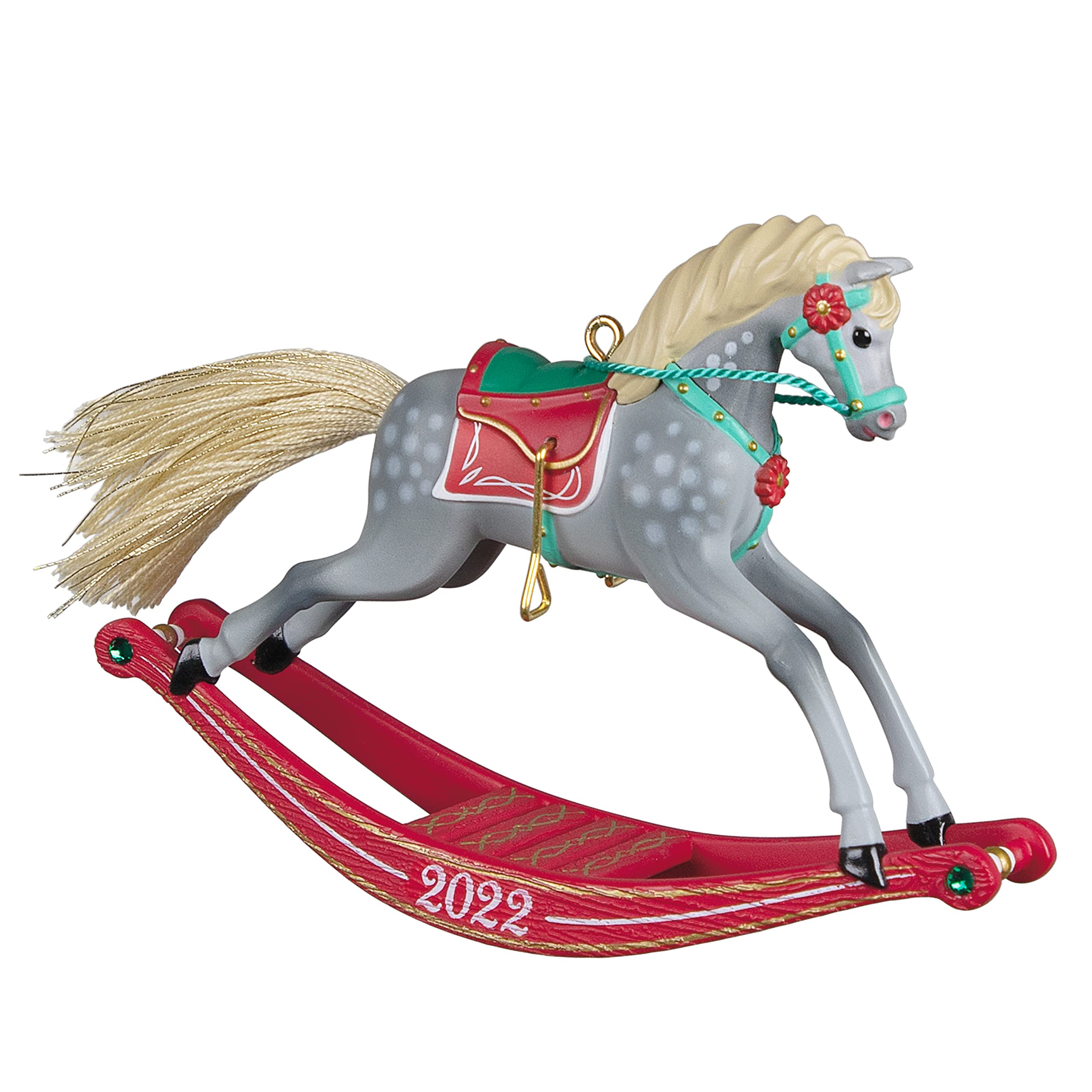 Hallmark Keepsake Plastic Christmas Ornament 2022 Year-Dated, Rocking Horse Memories