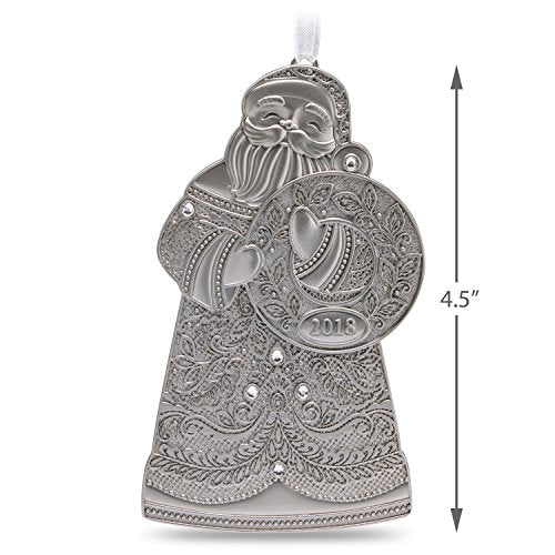 Hallmark Keepsake Christmas Ornament 2018 Year Dated, Saint Nick, Metal, Santa