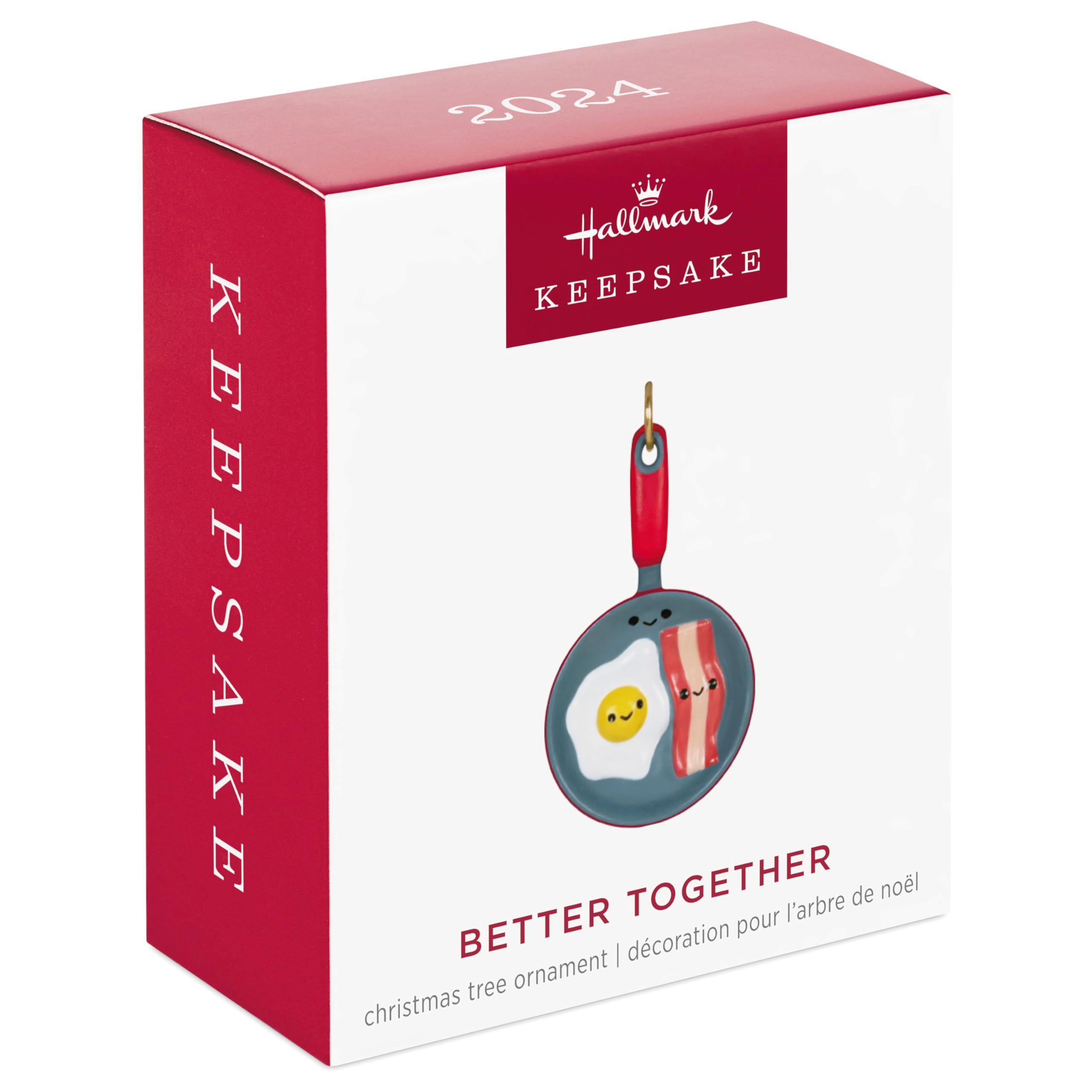 Hallmark Keepsake 1.38" Mini Christmas Ornament 2024, Better Together Bacon and Eggs, Food Gifts