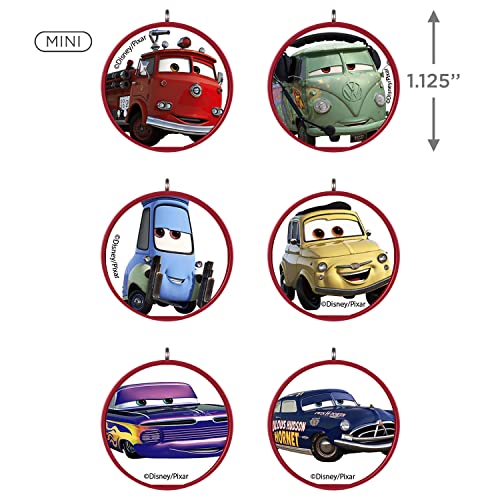 Hallmark Keepsake Miniature Plastic, Christmas Ornament 2022, Disney/Pixar Cars Radiator Springs, Mini Set of 6