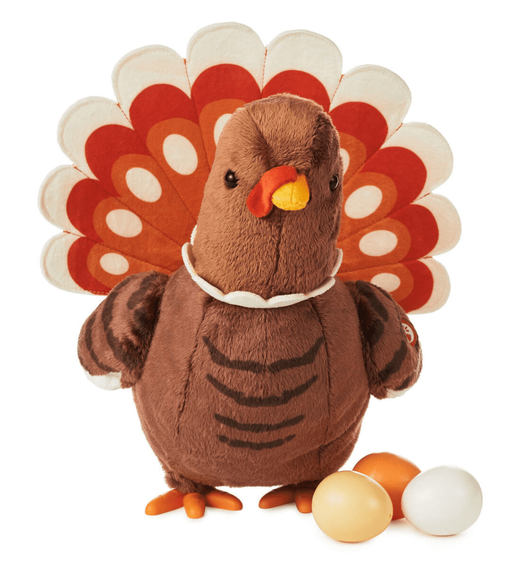 Hallmark Gobblin' Egg-Laying Turkey Plush With Sound and Motion