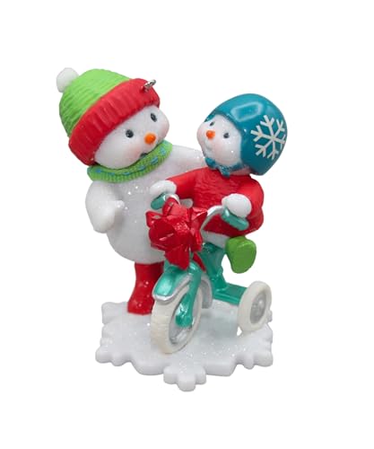Hallmark Keepsake Christmas Ornament 2020, Making Memories Snowmen Trying Out the New Trike (1699QXR9144)