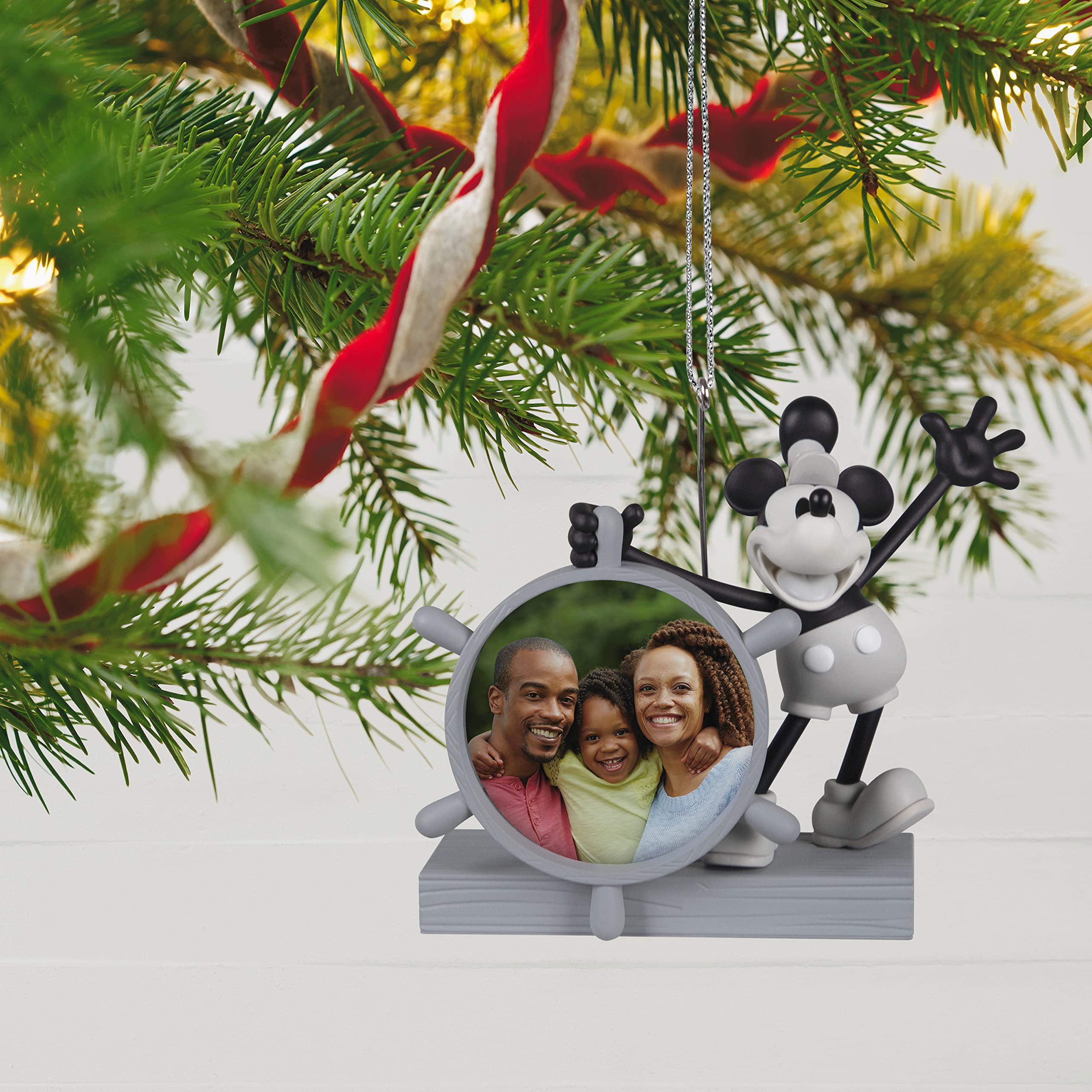 Hallmark Keepsake Plastic Christmas Ornament 2022, Disney Mickey Mouse Ahoy, There! Steamboat Willie