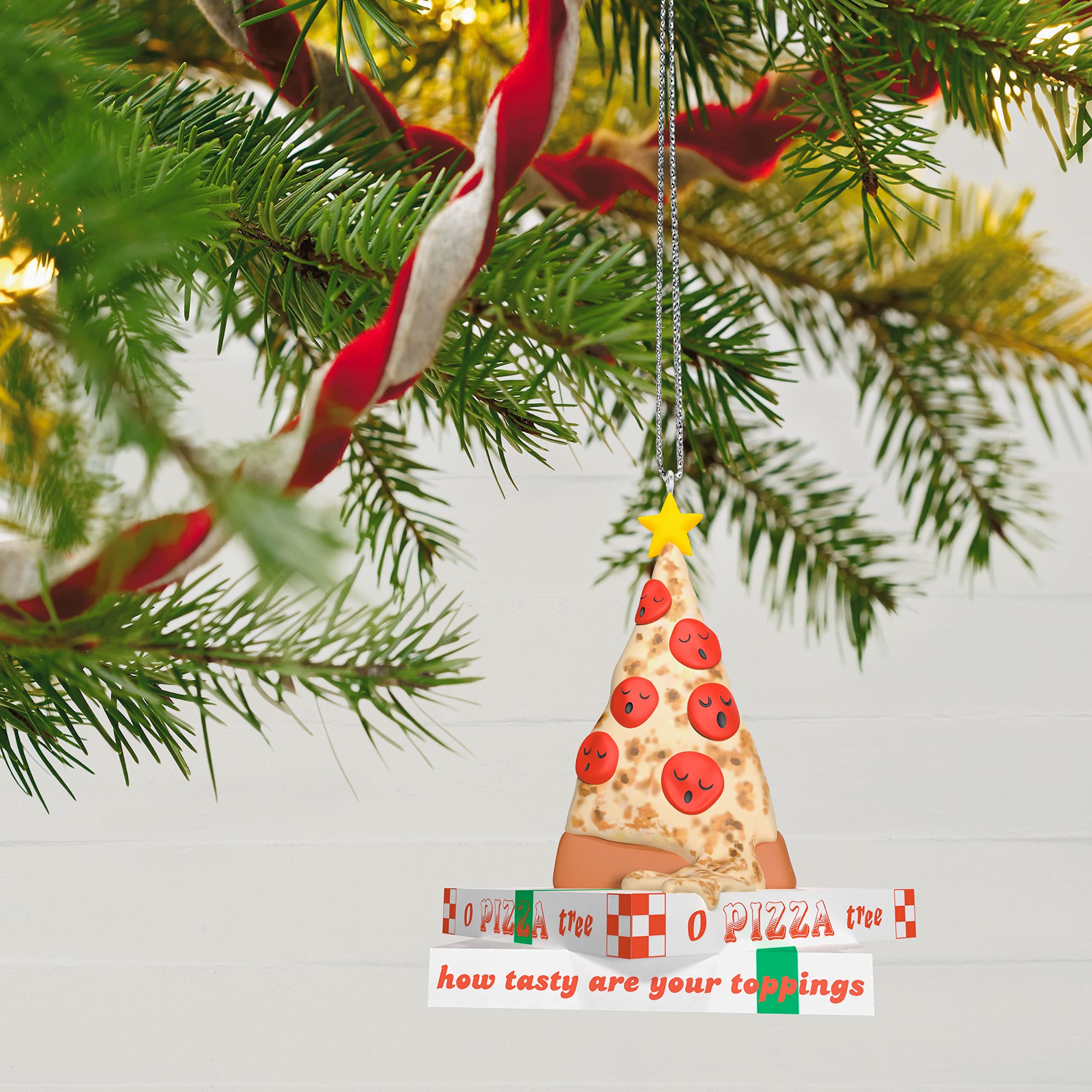 Hallmark Keepsake Christmas Ornament 2023, "O Pizza Tree," Funny Ornament, Food Gifts
