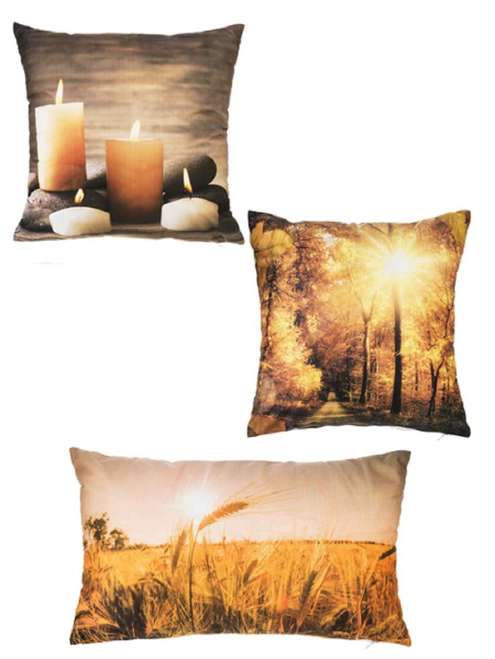 Ganz LED Light-Up Fall Leaves Throw Pillow with Timer