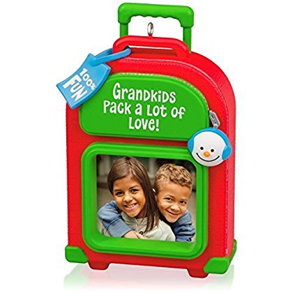Hallmark Keepsake Ornament Grandkids Luggage Photo Holder