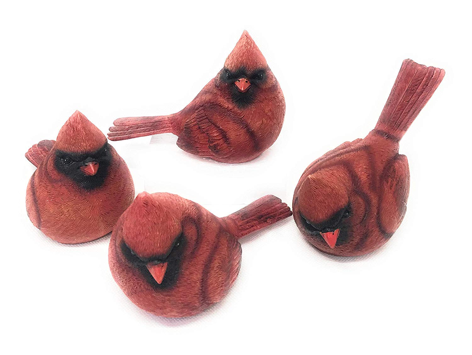 Transpac Set of 4 Cardinal Figurines, Medium Size, Resin