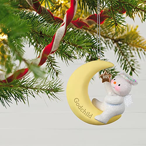 Hallmark Keepsake Christmas Ornament, Year Dated 2021, Godchild Snow Angel