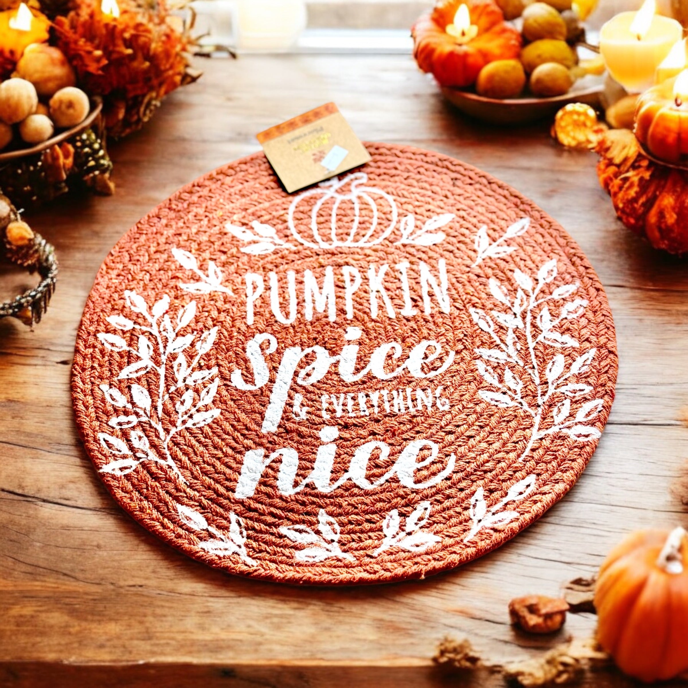 Pumpkin Spice and Everything Nice Orange Placemat