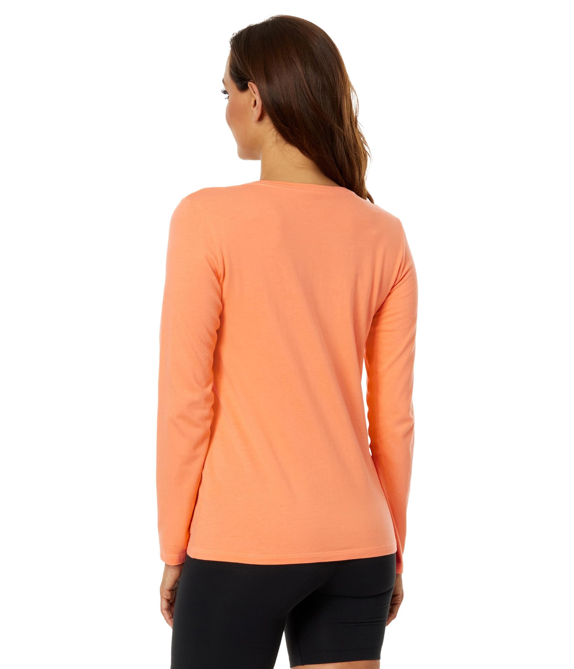 Small Life is Good Hummingbird Brave Wings Long Sleeve Crusher™ Vee Canyon Orange SM (US 4-6)