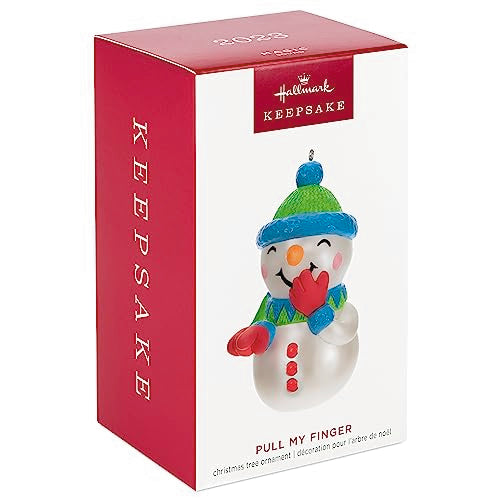 Hallmark Keepsake Christmas Ornament 2023, Pull My Finger Snowman With Sound, Funny Ornament, Gifts for Kids