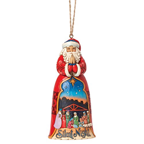 Jim Shore Heartwood Creek Silent Night Santa Ornament 4.75 in