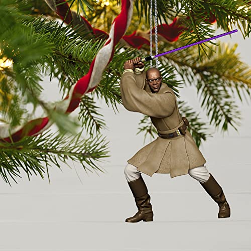Hallmark Keepsake Plastic Christmas Ornament 2022, Star Wars: Attack of The Clones 20th Anniversary Mace Windu