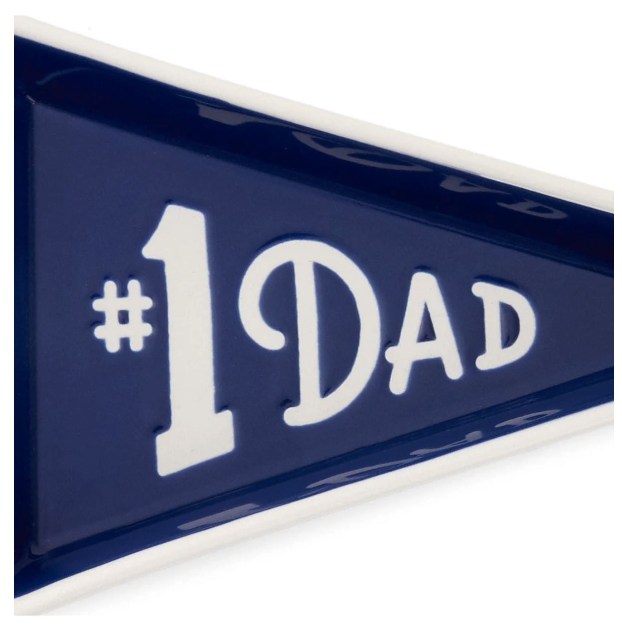 #1 Dad Pennant-Shaped Trinket Tray