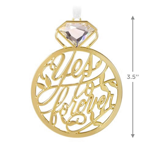 Hallmark Keepsake Christmas Ornament 2024, Our Engagement, Metal, Gift for Couple