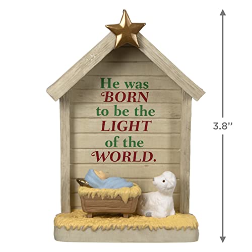 Hallmark Keepsake Plastic Christmas Ornament 2022, Light of The World Nativity