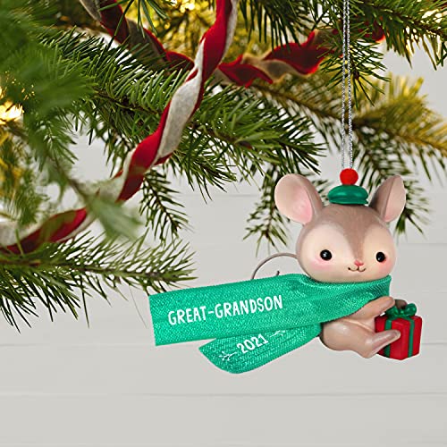 Hallmark Keepsake Christmas Ornament, Year Dated 2021, Great-Grandson Mouse