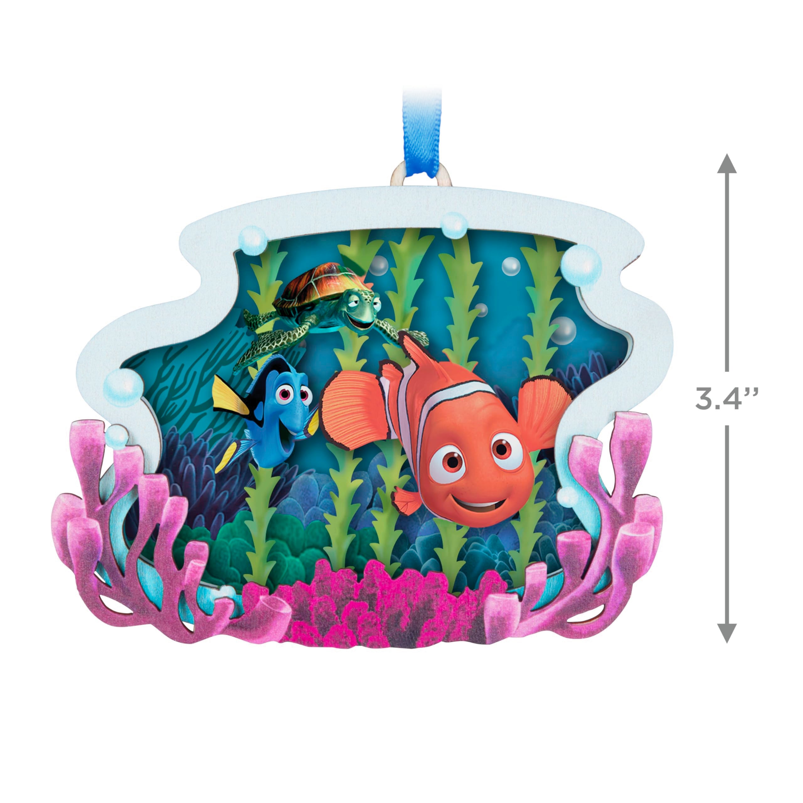 Hallmark Keepsake Christmas Ornament 2024, Disney/Pixar Finding Nemo Totally Unforgettable Friends Papercraft, Gifts for Disney Fans