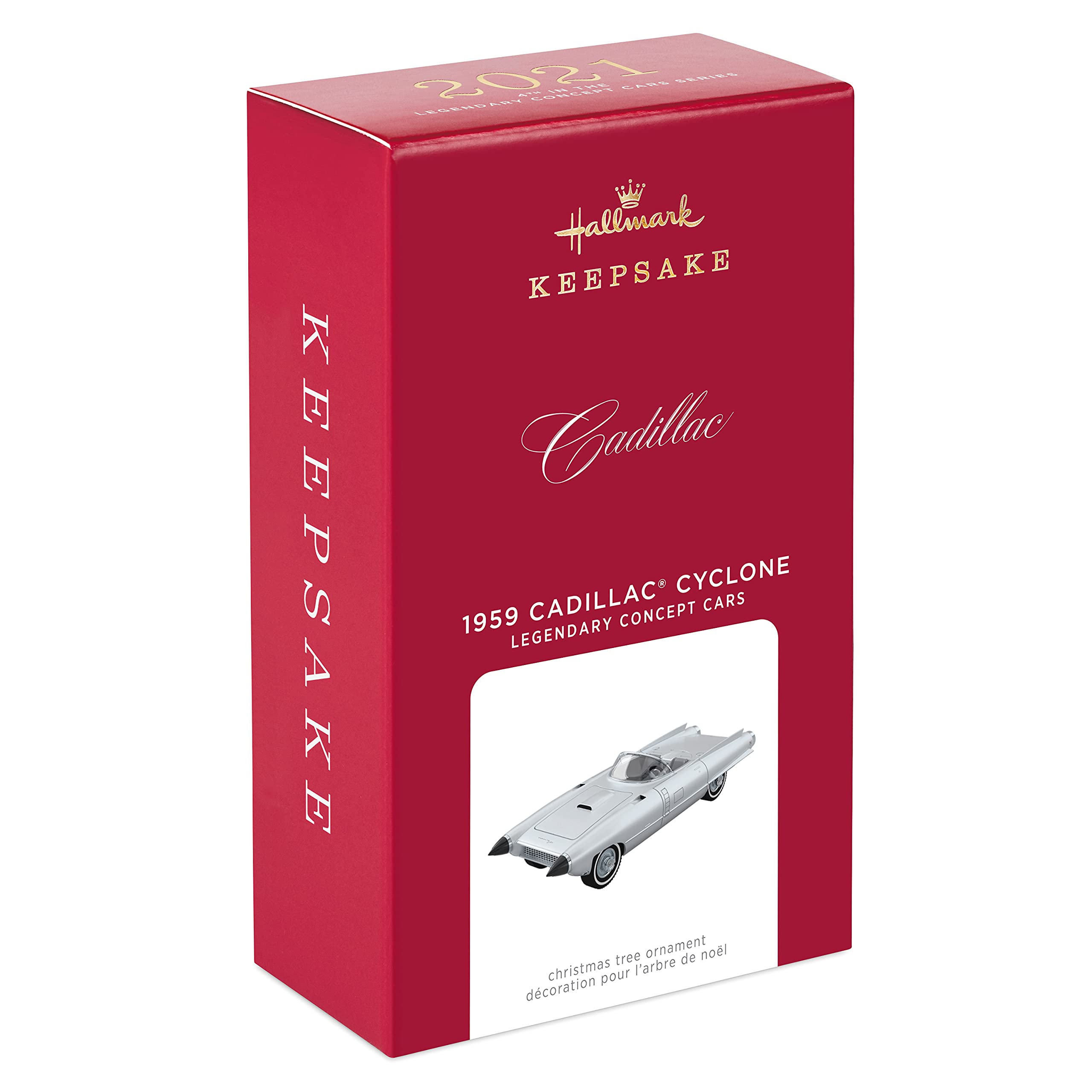 Hallmark Keepsake Christmas Ornament 2021, Legendary Concept Cars 1959 Cadillac Cyclone, Metal