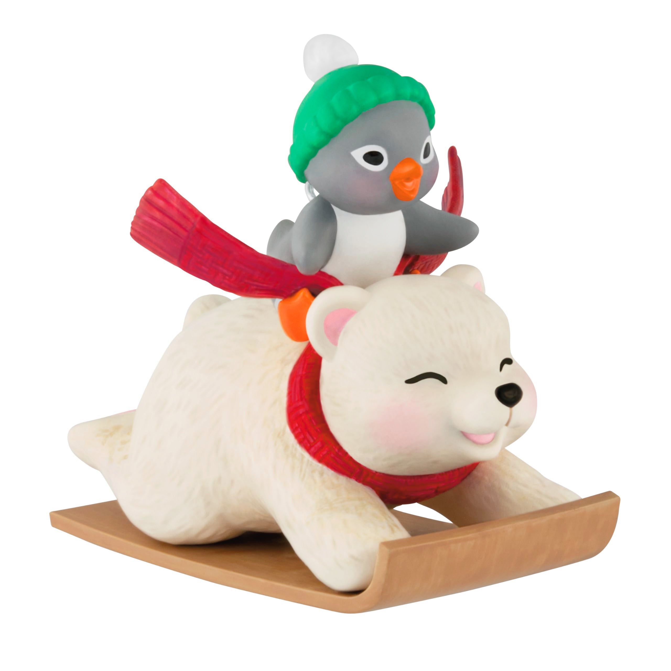 Sledding Sidekicks Snowball and Tuxedo 2025 Hallmark Keepsake Christmas Ornament