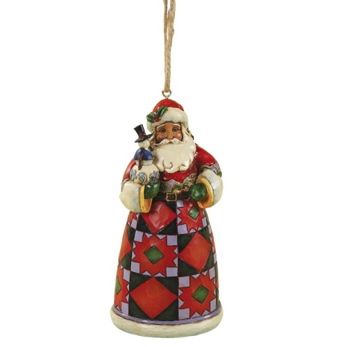 Jim Shore Ornament Santa with Toybag and Snowman - 4027726