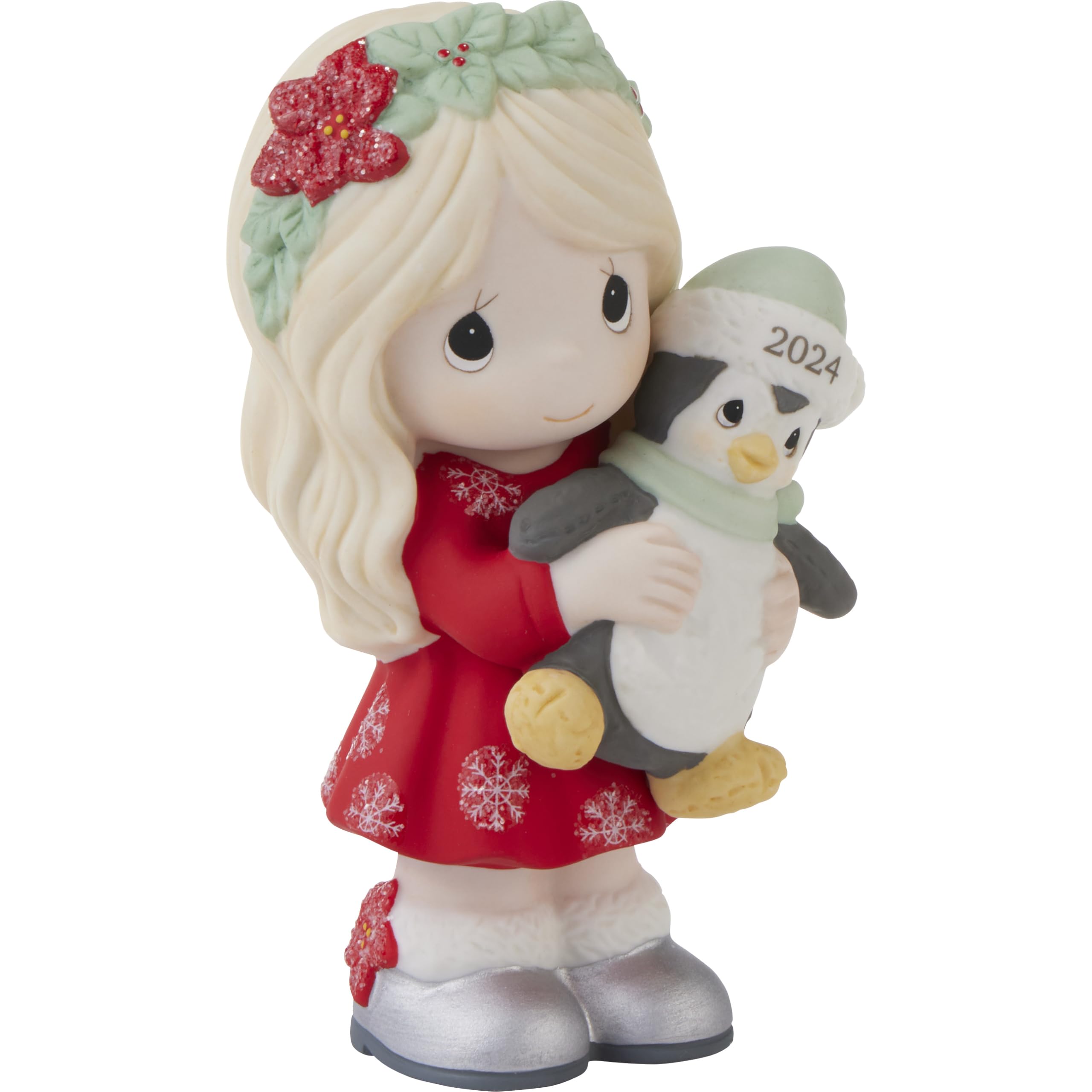 Precious Moments 2024 Christmas Figurine | Have Yourself A Merry Little Christmas Dated 2024 Bisque Porcelain Figurine | Holiday Decor & Gifts